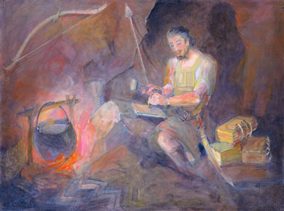 Moroni the Last Nephite by Minerva Teichert