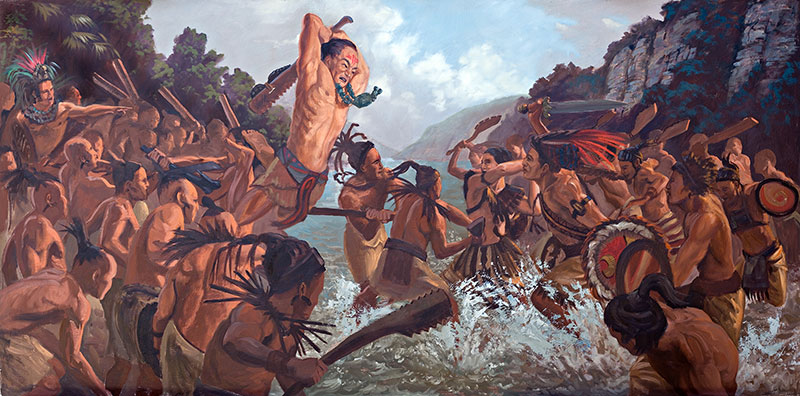 During times of war especially, Nephites and Lamanites were discouraged from intermarrying. Battle in the Sidon River by James Fullmer.