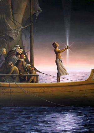Nefi ora con liahona by Jorge Cocco