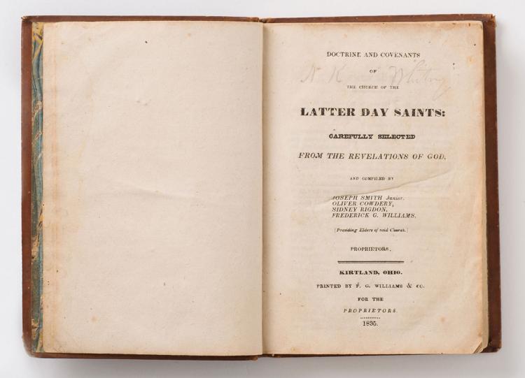 The title page of an 1835 edition of the Doctrine and Covenants. Image via lds.org