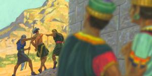 The execution of Nehor. Image via lds.org.