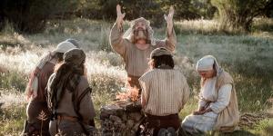 “Lehi and family offer burnt sacrifice” via Gospel Media Library