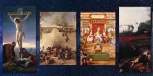 The Four Stages of the Nephite Prophetic Worldview: Christ's Coming, Scattering of the Jews, Day of the Gentiles, and Final Victory. Image by Book of Mormon Central.