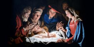 Adoration of the Shepherds by Dutch painter Matthias Stomer, 1632. Image via Wikimedia Commons.