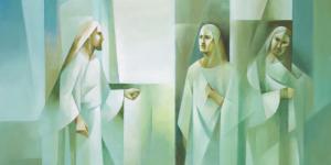 Jorge Cocco's painting, "The Father's Two Sons," depicts the two sons in the parable, representing Jesus Christ and Lucifer.